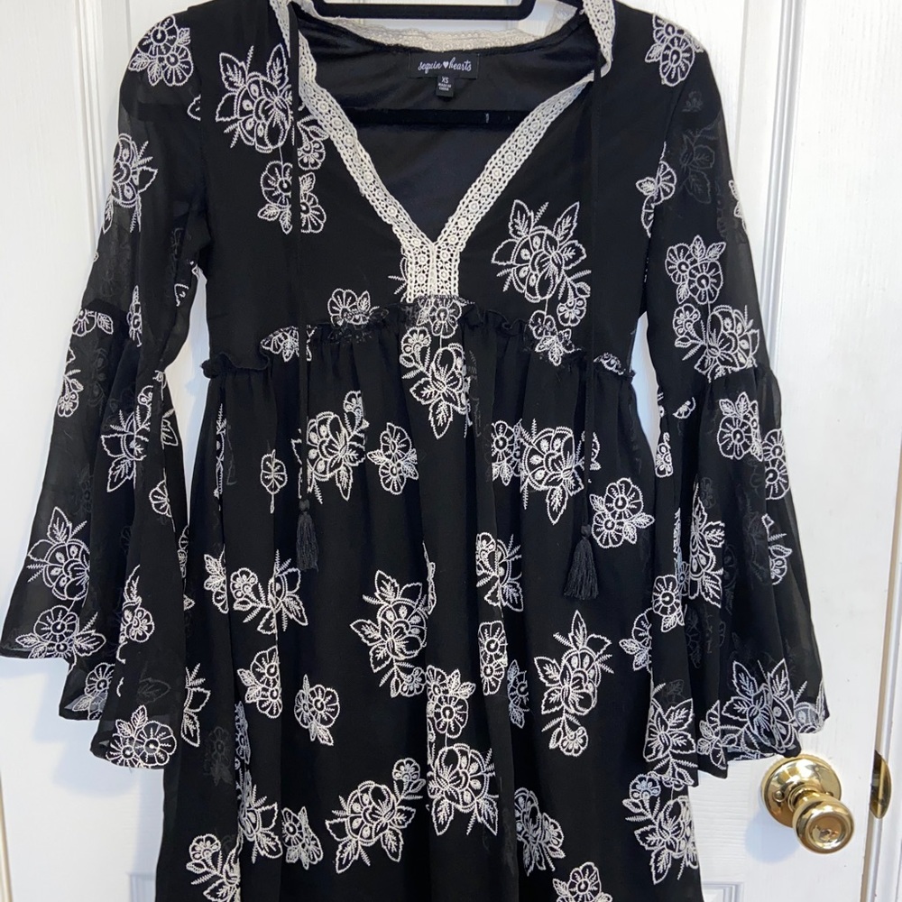 Long sleeve little black dress